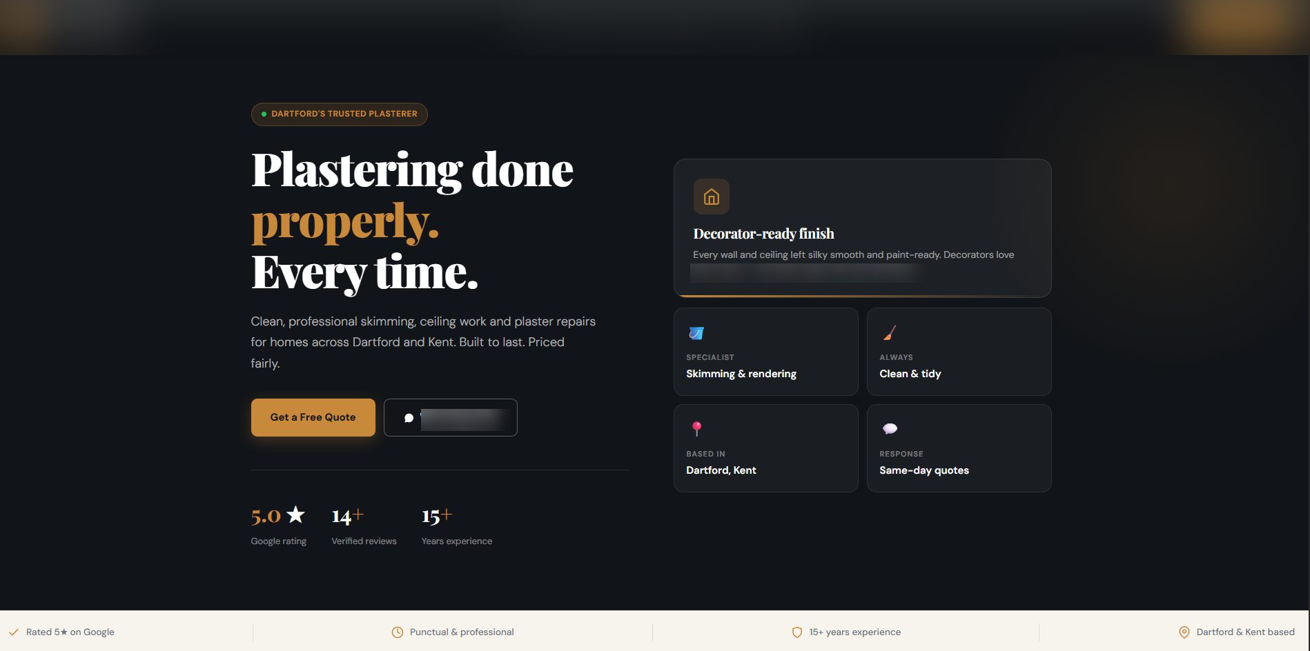Plastering website demo