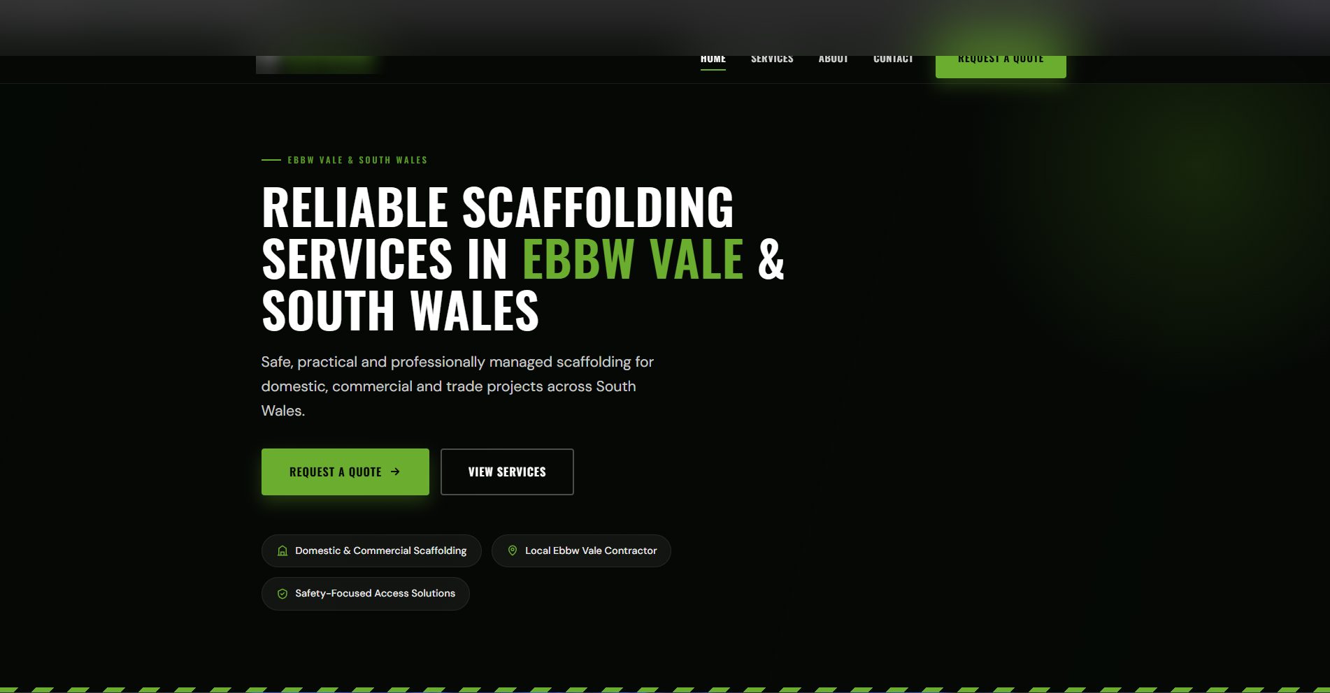 Scaffolding website demo